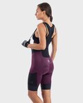 ALÉ Kurze Fahrradhose mit Trägern - OFF-ROAD GRAVEL STONES CARGO LADY - Lila