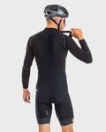 ALÉ Kurze Fahrradhose mit Trägern - SOLID BLEND WINTER - Schwarz/Gelb