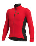 ALÉ Langarm Fahrradtrikot für den Winter - SOLID FONDO WINTER - Rot