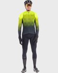ALÉ Langarm Fahrradtrikot für den Winter - R-EV1 CLIMA PROTECTION 2.0 VELOCITY WIND G+ - Gelb/Schwarz