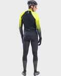 ALÉ Langarm Fahrradtrikot für den Winter - R-EV1 CLIMA PROTECTION 2.0 VELOCITY WIND G+ - Gelb/Schwarz