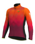 ALÉ Langarm Fahrradtrikot für den Winter - R-EV1 CLIMA PROTECTION 2.0 VELOCITY WIND G+ - Orange/Schwarz