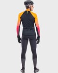 ALÉ Langarm Fahrradtrikot für den Winter - R-EV1 CLIMA PROTECTION 2.0 VELOCITY WIND G+ - Orange/Schwarz