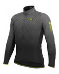 ALÉ Langarm Fahrradtrikot für den Winter - R-EV1 CLIMA PROTECTION 2.0 VELOCITY WIND G+ - Grau/Schwarz