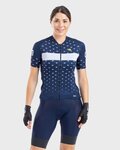 ALÉ Kurzarm Fahrradtrikot - PRR STARS LADY - Blau/Weiß
