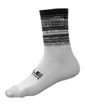 ALÉ Klassische Fahrradsocken - SCANNER - Weiß/Schwarz