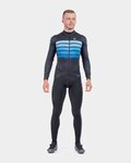 ALÉ Langarm Fahrradtrikot für den Winter - PR-R SOMBRA WOOL THERMO - Schwarz/Blau
