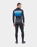 ALÉ Langarm Fahrradtrikot für den Winter - PR-R SOMBRA WOOL THERMO - Schwarz/Blau