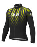 ALÉ Langarm Fahrradtrikot für den Winter - SOLID THORN - Schwarz/Gelb