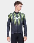 ALÉ Langarm Fahrradtrikot für den Winter - SOLID THORN - Schwarz/Gelb