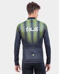 ALÉ Langarm Fahrradtrikot für den Winter - SOLID THORN - Schwarz/Gelb