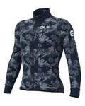 ALÉ Langarm Fahrradtrikot für den Winter - PR-R LAS VEGAS - Blau/Grau