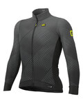 ALÉ Langarm Fahrradtrikot für den Winter - PR-S STORM - Schwarz/Grau