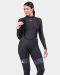 ALÉ Lange Fahrradhose mit Trägern - PR-R MILD - Schwarz/Weiß