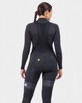 ALÉ Lange Fahrradhose mit Trägern - PR-R MILD - Schwarz/Weiß