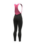 ALÉ Lange Fahrradhose mit Trägern - SOLID ESSENTIAL - Rosa/Schwarz