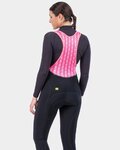 ALÉ Lange Fahrradhose mit Trägern - SOLID ESSENTIAL - Rosa/Schwarz