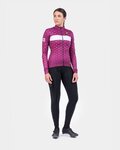 ALÉ Langarm Fahrradtrikot für den Winter - PR-R STARS - bordeaux/Rosa
