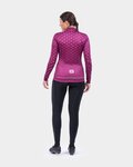 ALÉ Langarm Fahrradtrikot für den Winter - PR-R STARS - bordeaux/Rosa