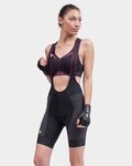 ALÉ Kurze Fahrradhose mit Trägern -  R-EV1  VELOCITY HD LADY - Schwarz