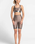 ATHLEEYA Leggins - COFFEE BIKER SHINE - Beige