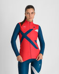 SPORTFUL Langarm Fahrradtrikot für den Winter - SQUADRA W - Rot/Blau