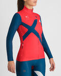 SPORTFUL Langarm Fahrradtrikot für den Winter - SQUADRA W - Rot/Blau