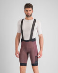 SPORTFUL Kurze Fahrradhose mit Trägern - SUPERGIARA - bordeaux