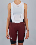 SPORTFUL Kurze Fahrradhose mit Trägern - SUPERGIARA - bordeaux