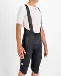 SPORTFUL Kurze Fahrradhose mit Trägern - BODYFIT PRO THERMAL - Schwarz