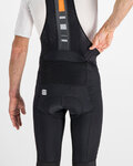 SPORTFUL Kurze Fahrradhose mit Trägern - BODYFIT PRO THERMAL - Schwarz