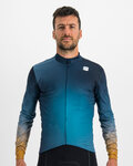 SPORTFUL Langarm Fahrradtrikot für den Winter - ROCKET THERMAL - Blau/Braun