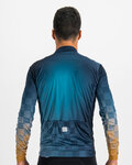 SPORTFUL Langarm Fahrradtrikot für den Winter - ROCKET THERMAL - Blau/Braun