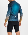 SPORTFUL Langarm Fahrradtrikot für den Winter - ROCKET THERMAL - Blau/Braun