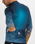 SPORTFUL Langarm Fahrradtrikot für den Winter - ROCKET THERMAL - Blau/Braun