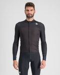 SPORTFUL Langarm Fahrradtrikot für den Winter - BODYFIT PRO - Schwarz/Braun