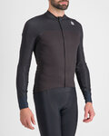 SPORTFUL Langarm Fahrradtrikot für den Winter - BODYFIT PRO - Schwarz/Braun