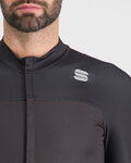 SPORTFUL Langarm Fahrradtrikot für den Winter - BODYFIT PRO - Schwarz/Braun
