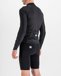 SPORTFUL Langarm Fahrradtrikot für den Winter - BODYFIT PRO - Schwarz/Braun