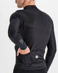 SPORTFUL Langarm Fahrradtrikot für den Winter - BODYFIT PRO - Schwarz/Braun