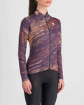 SPORTFUL Langarm Fahrradtrikot für den Winter - CLIFF SUPERGIARA THERMAL - Lila/Beige