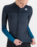 SPORTFUL Langarm Fahrradtrikot für den Winter - BODYFIT PRO THERMAL - Blau
