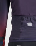 SPORTFUL Langarm Fahrradtrikot für den Winter - BODYFIT PRO THERMAL - Rot/Blau