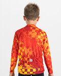 SPORTFUL Langarm Fahrradtrikot für den Winter - KID THERMAL - Rot/Gelb
