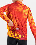 SPORTFUL Langarm Fahrradtrikot für den Winter - KID THERMAL - Rot/Gelb