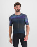 SPORTFUL Kurzarm Fahrradtrikot - FLOW SUPERGIARA - Blau/Schwarz