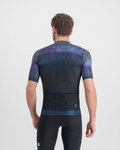 SPORTFUL Kurzarm Fahrradtrikot - FLOW SUPERGIARA - Blau/Schwarz