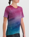 SPORTFUL Kurzarm Fahrrad-Shirt - FLOW GIARA - Lila/Blau