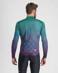 SPORTFUL Langarm Fahrradtrikot für den Winter - ROCKET THERMAL - Grün/Lila