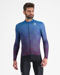 SPORTFUL Langarm Fahrradtrikot für den Winter - ROCKET THERMAL - Blau/Lila